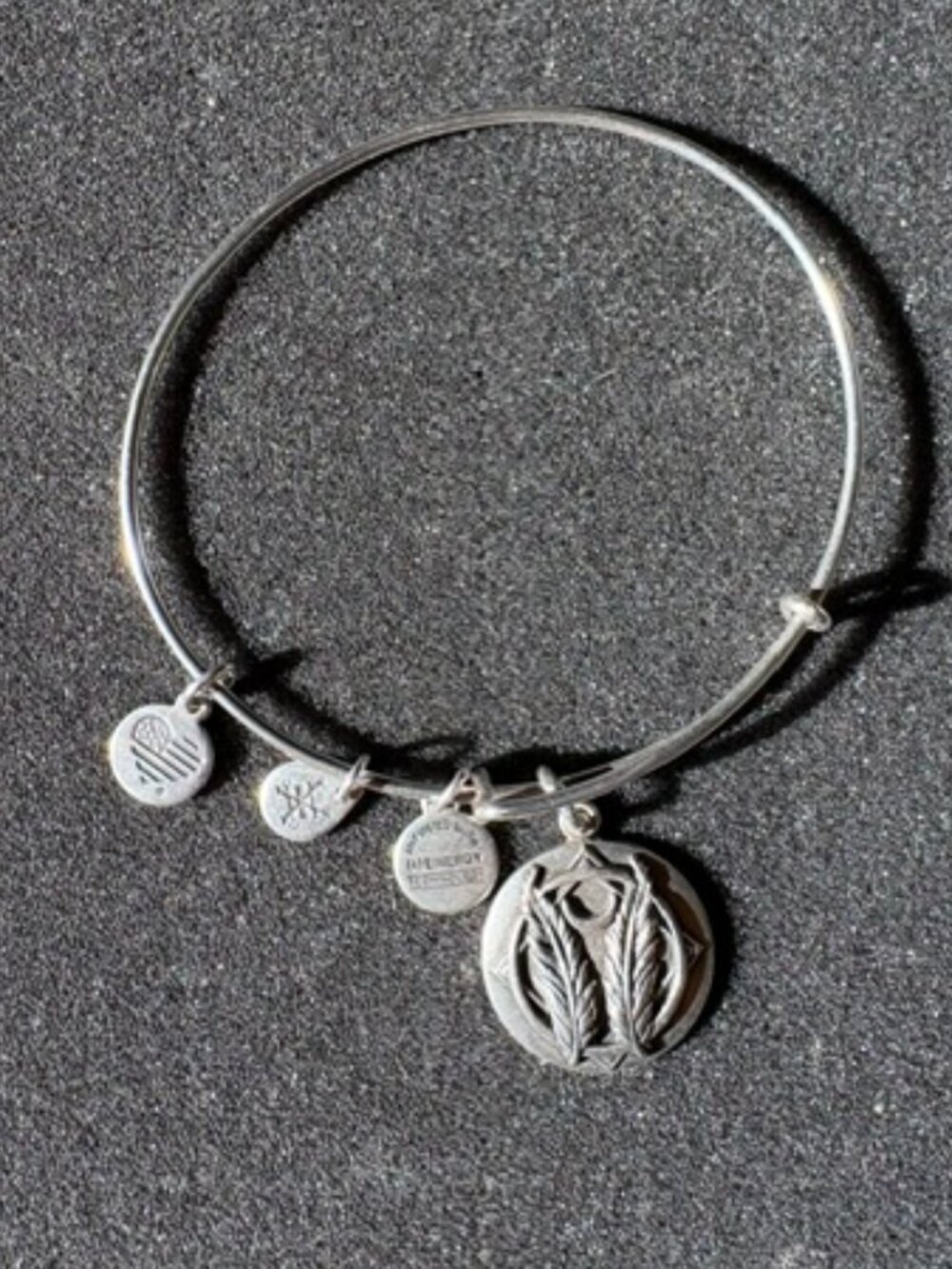 2016 Alex + Ani Godspeed Silver Expandable Charm Bracelet Unisex Made in USA